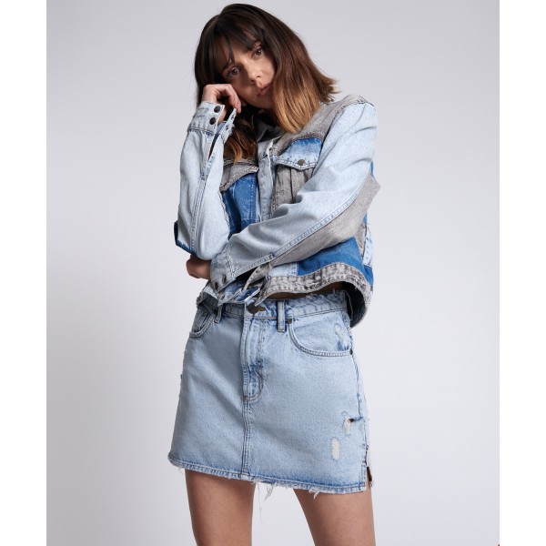 High waisted hotsell denim skirt aus